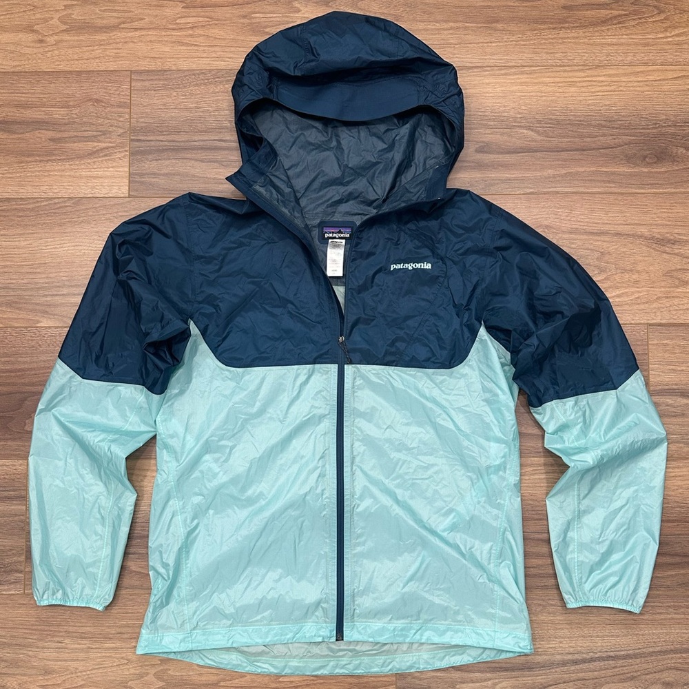Patagonia Men’s Alpine Houdini Jacket in Navy/Light Blue Size Large